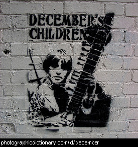 Photo of graffiti that says December