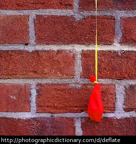 A deflated balloon.