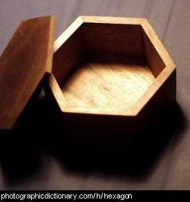 Photo of a hexagon shaped box