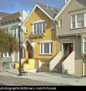 Photo of a row house.