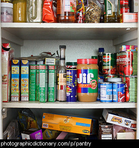 Photo of a full pantry